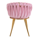 Scaun roz catifea 4Rico QS-GW06G