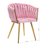 Scaun roz catifea 4Rico QS-GW06G