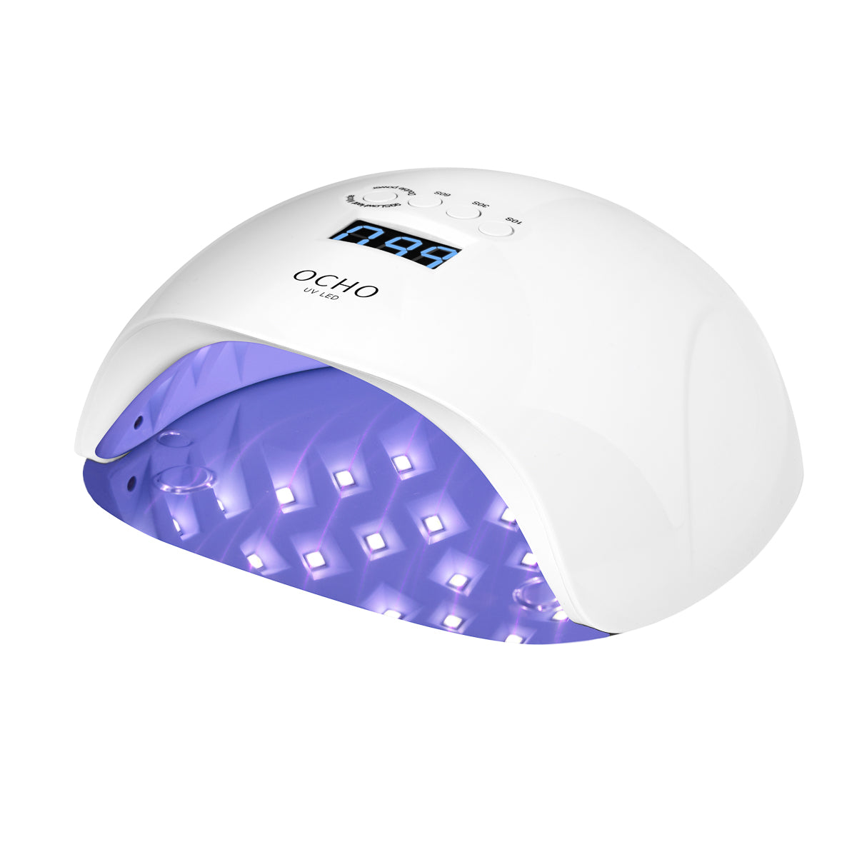 Lampă LED UV OCHO NAILS X13 65W, albă cu fund oglindă