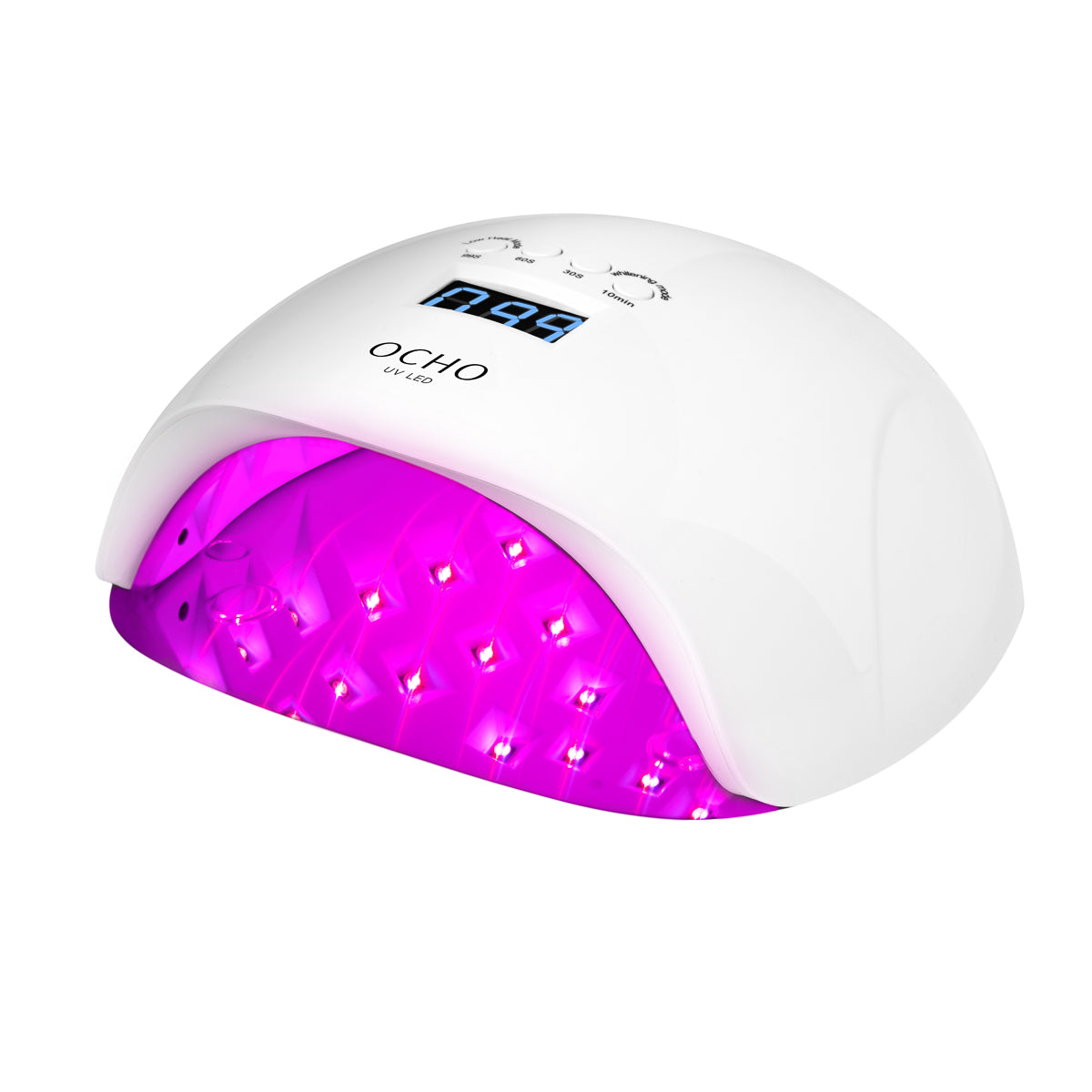 Lampă LED UV OCHO NAILS X13 65W plus, albă cu fund oglindă