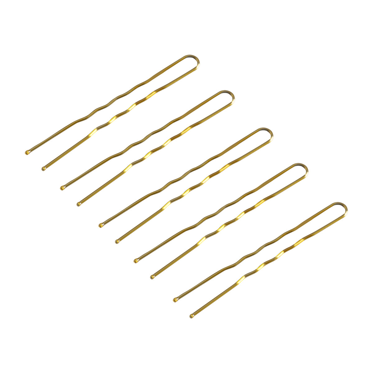 Cocuri de păr pentru coafură E-57 120 buc. 5,6 cm aurii