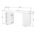 Masă cosmetică 324 cu extractor casetat, albă