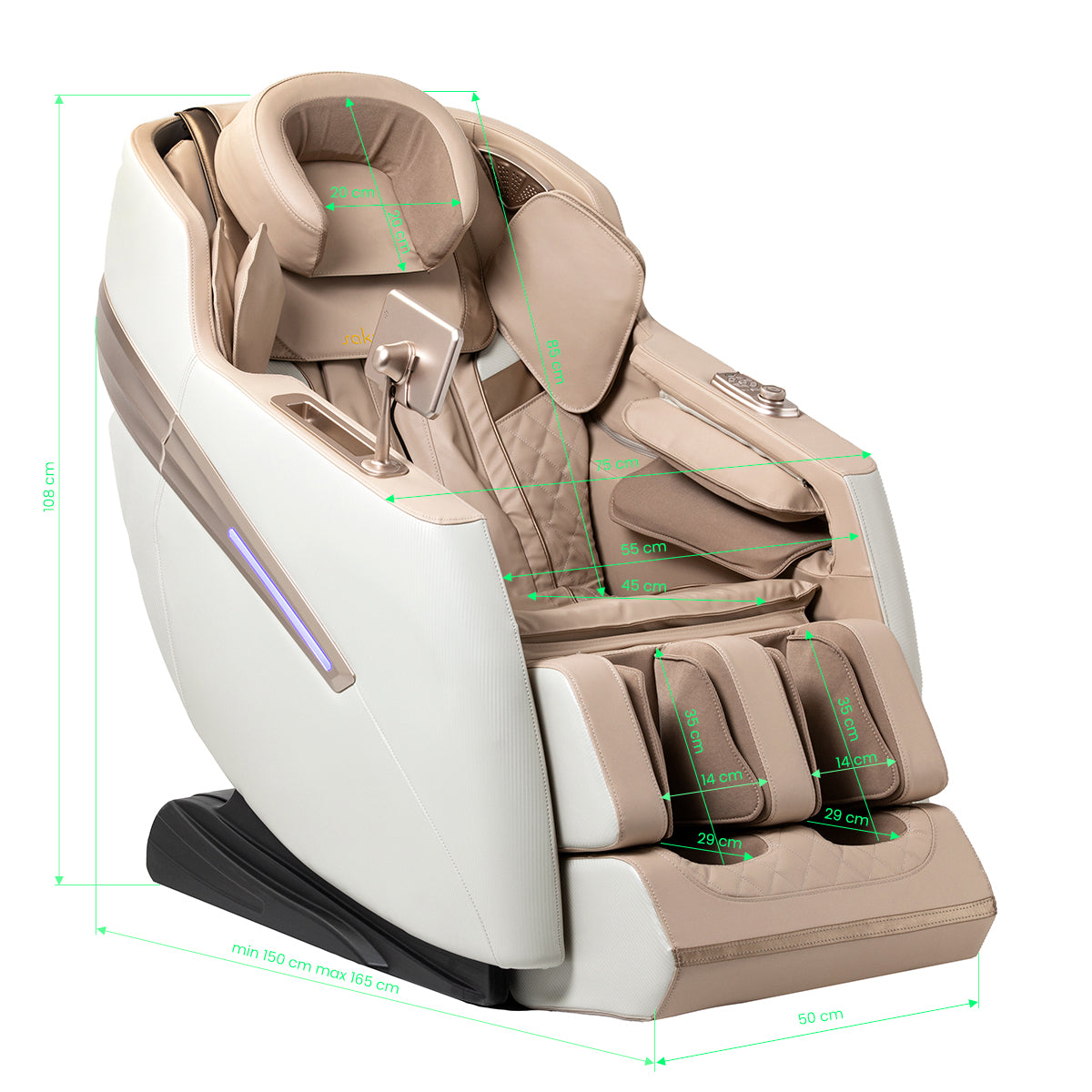 Scaun de masaj Sakura Prime 101 crem bej