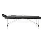 Masă de masaj pliabilă Balance, aluminiu, 2 segmente, neagră