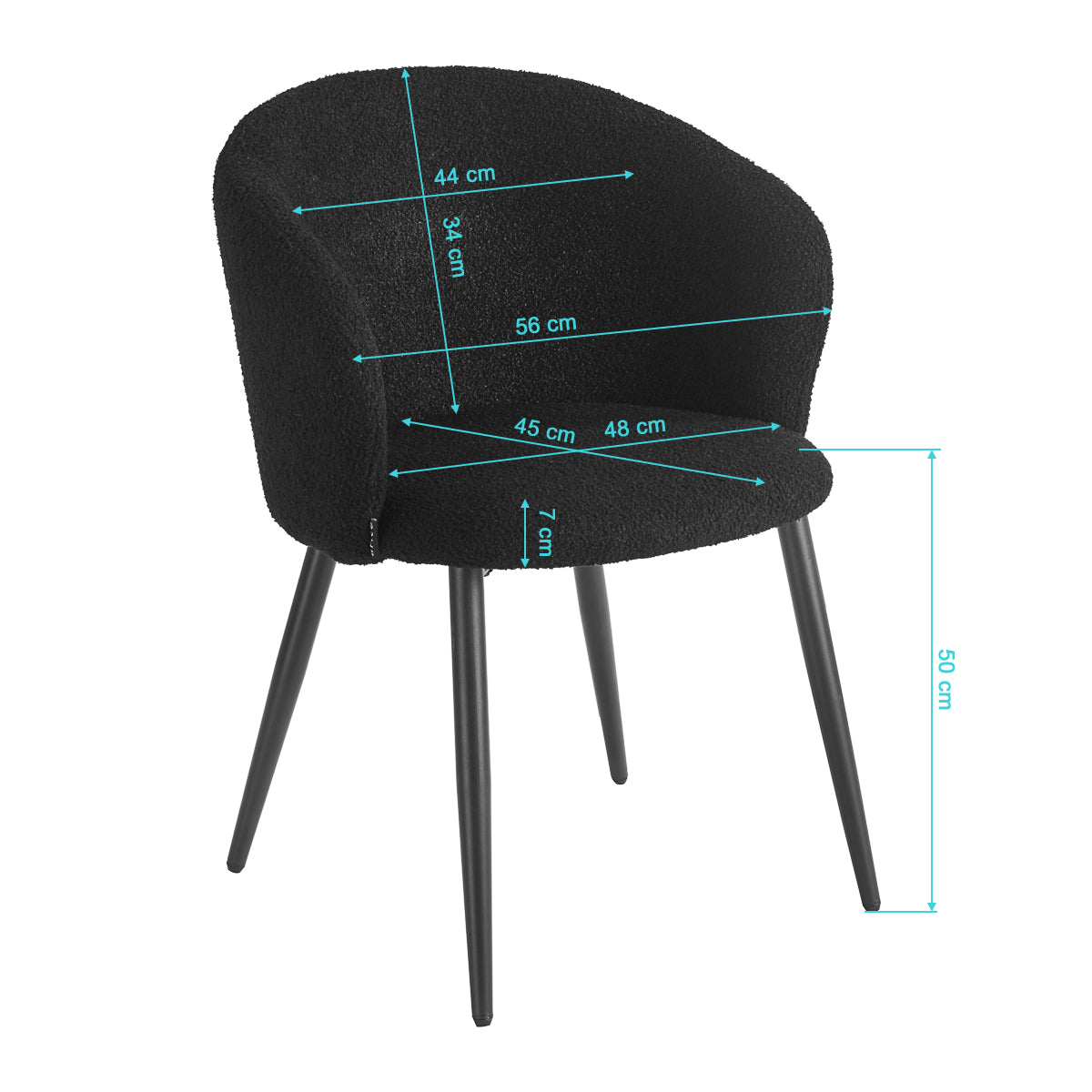 Scaun 4Rico Asola negru