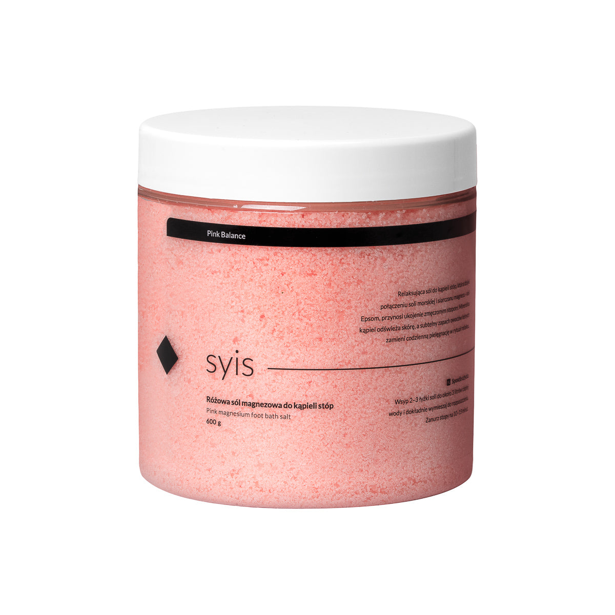 Syis Pink balance - Sare de baie pentru picioare cu magneziu roz 600 g