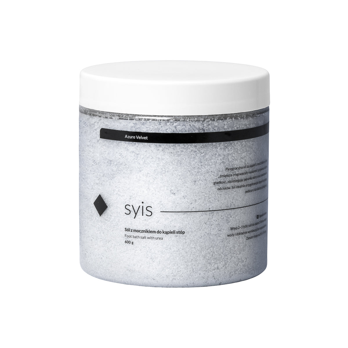 Syis Azure Velvet – Sare de baie pentru picioare cu uree 600 g