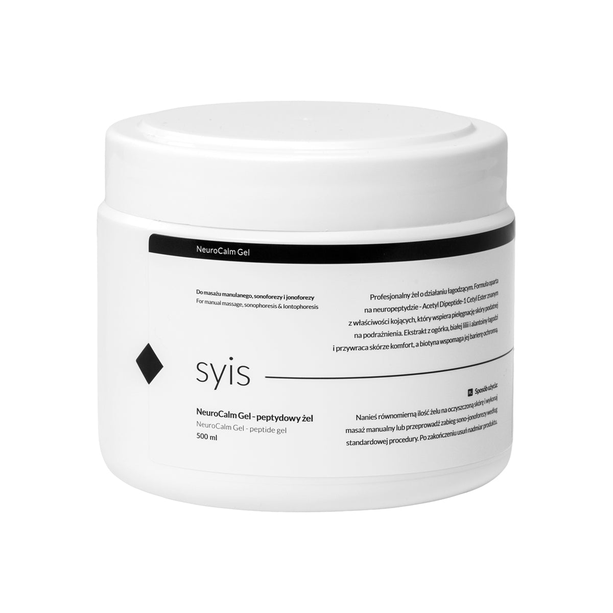 Syis NeuroCalm Gel - Gel peptidic pentru masaj manual, sonoforeză și ionoforeză 500 ml