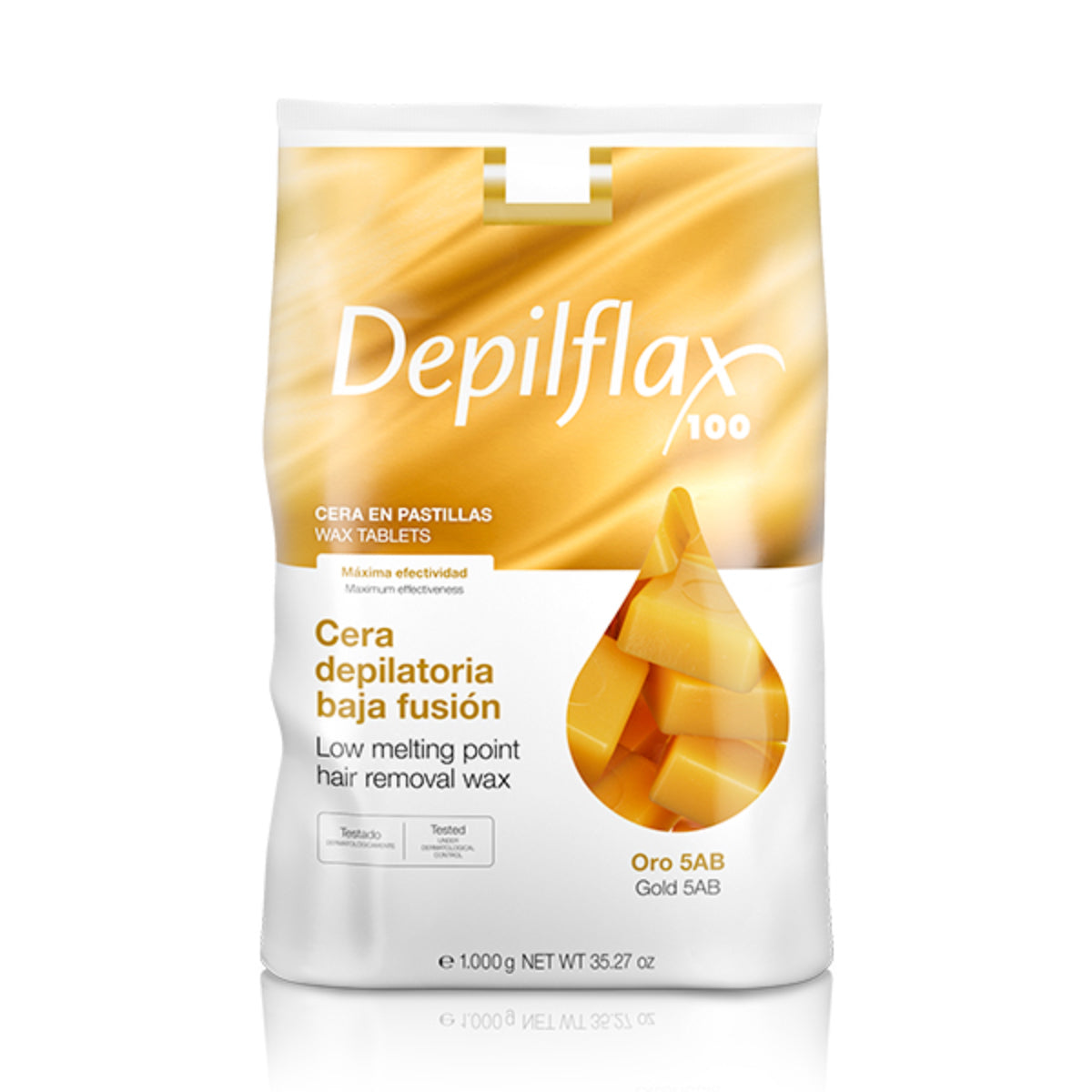 Ceară epilatoare flexibilă cu punct de topire scăzut Depilflax 100 Oro 5AB auriu 1000 g