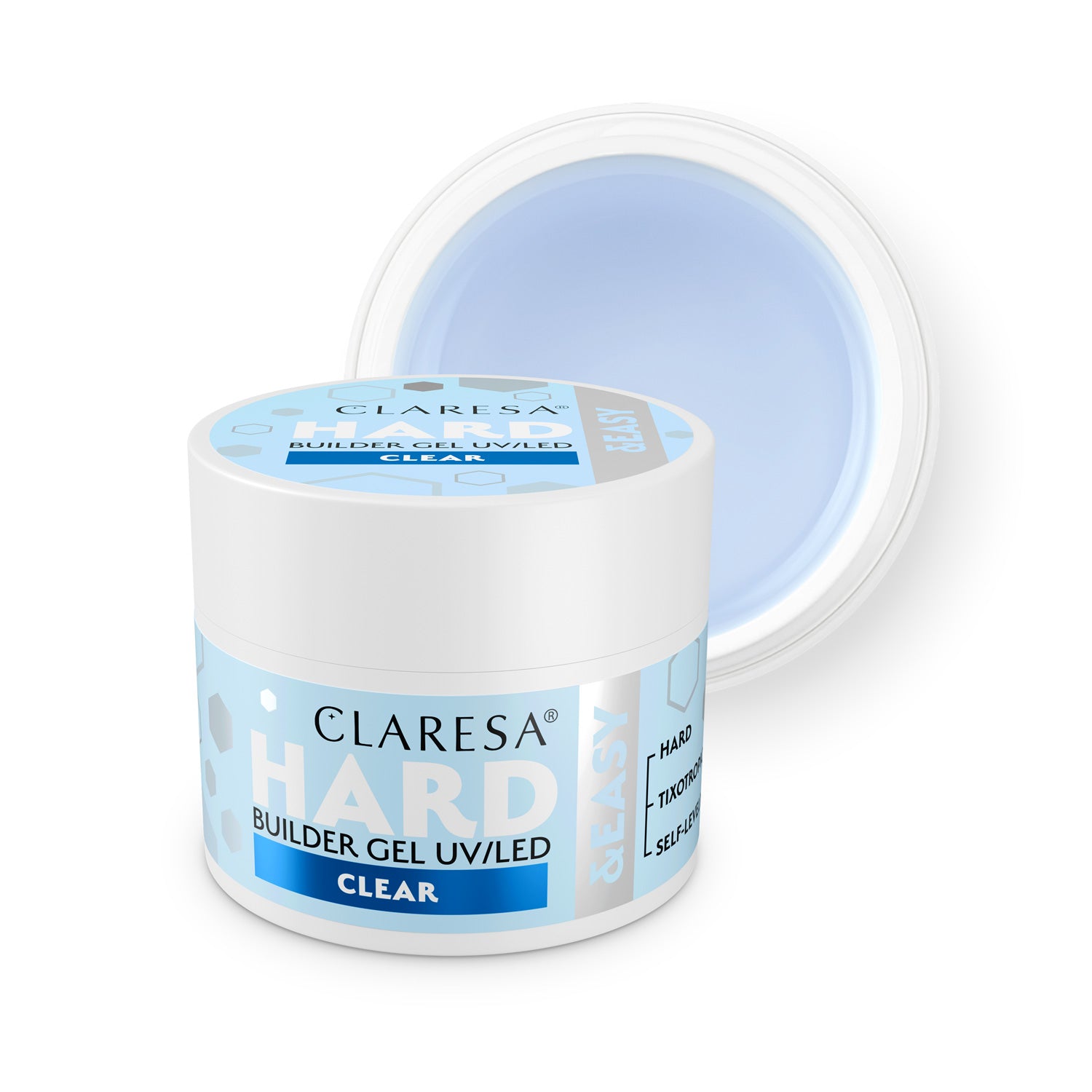 Gel de construcție transparent Claresa Hard&easy 12g