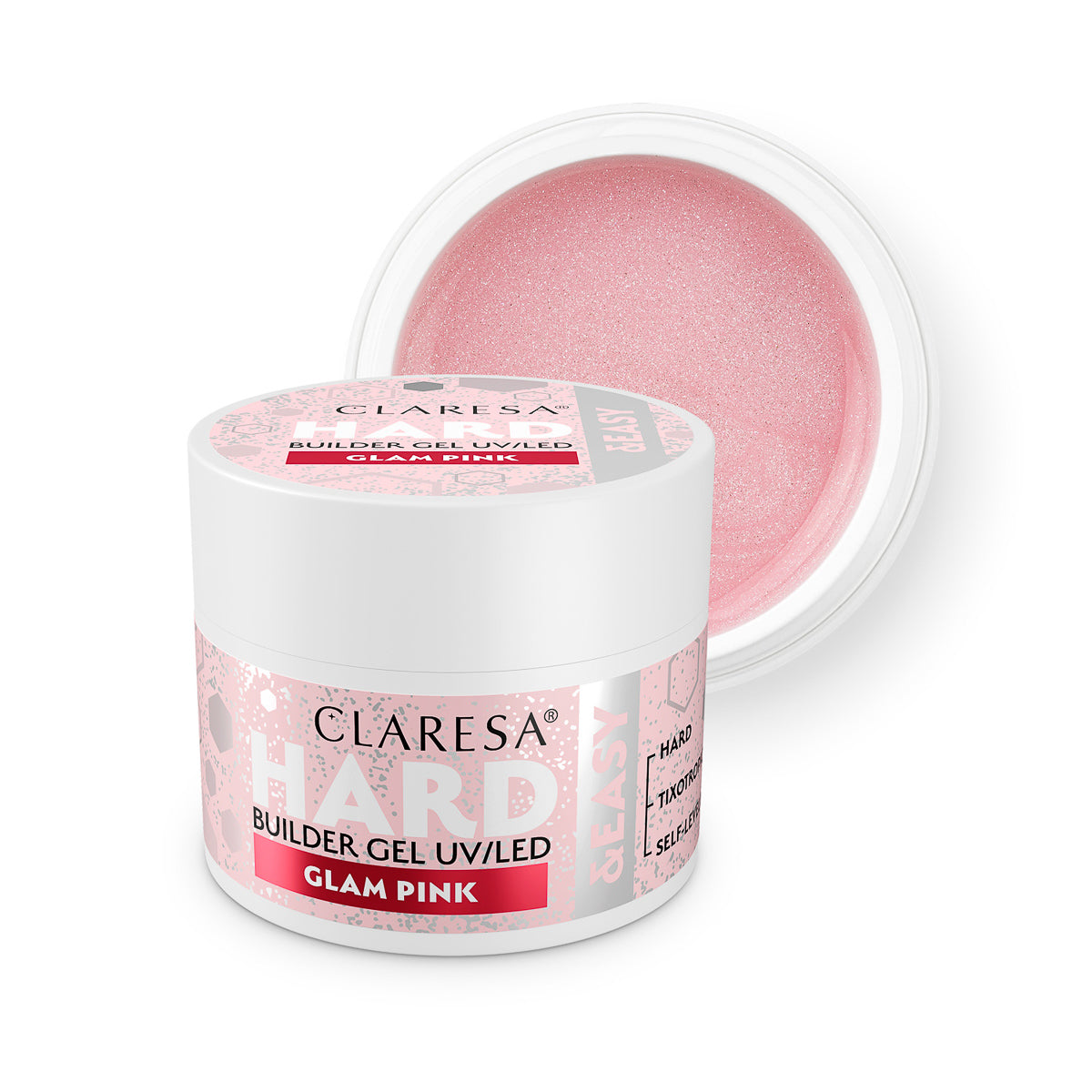 Gel de construcție Claresa Hard&easy roz pal 45g