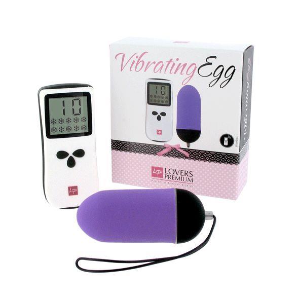 Ou vibrant LoversPremium violet cu telecomandă 8 cm