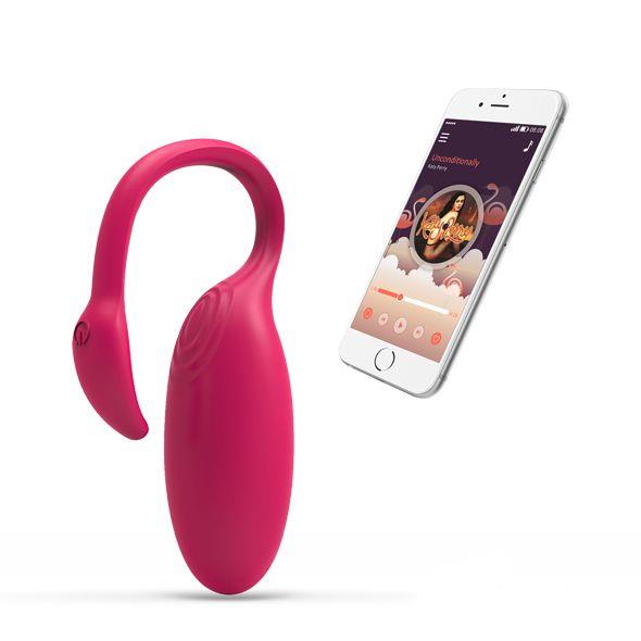 Vibrator Flamingo Magic Motion pentru punctul G, controlat prin aplicație, din silicon, 7 cm