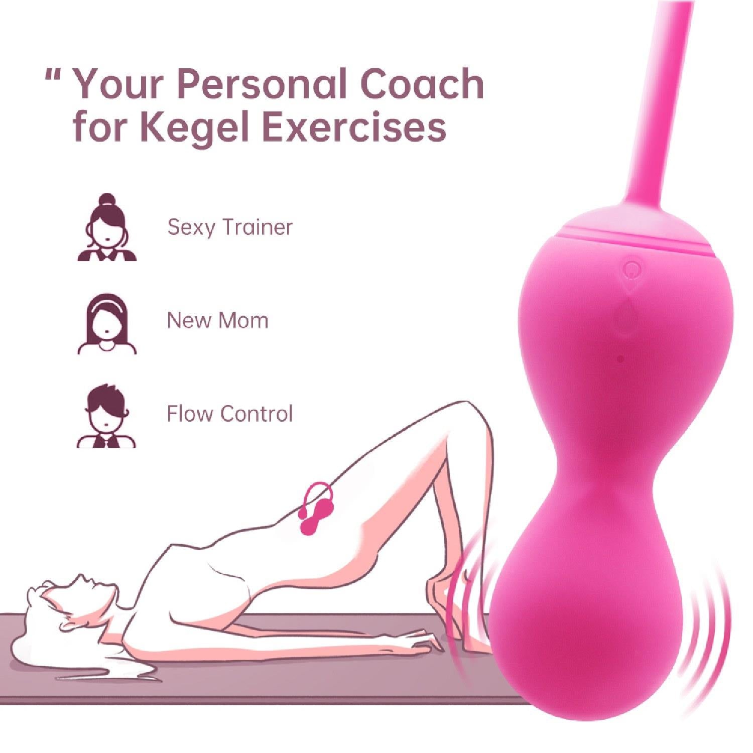 Bile Kegel Magic Motion Kegel Master roz cu aplicație