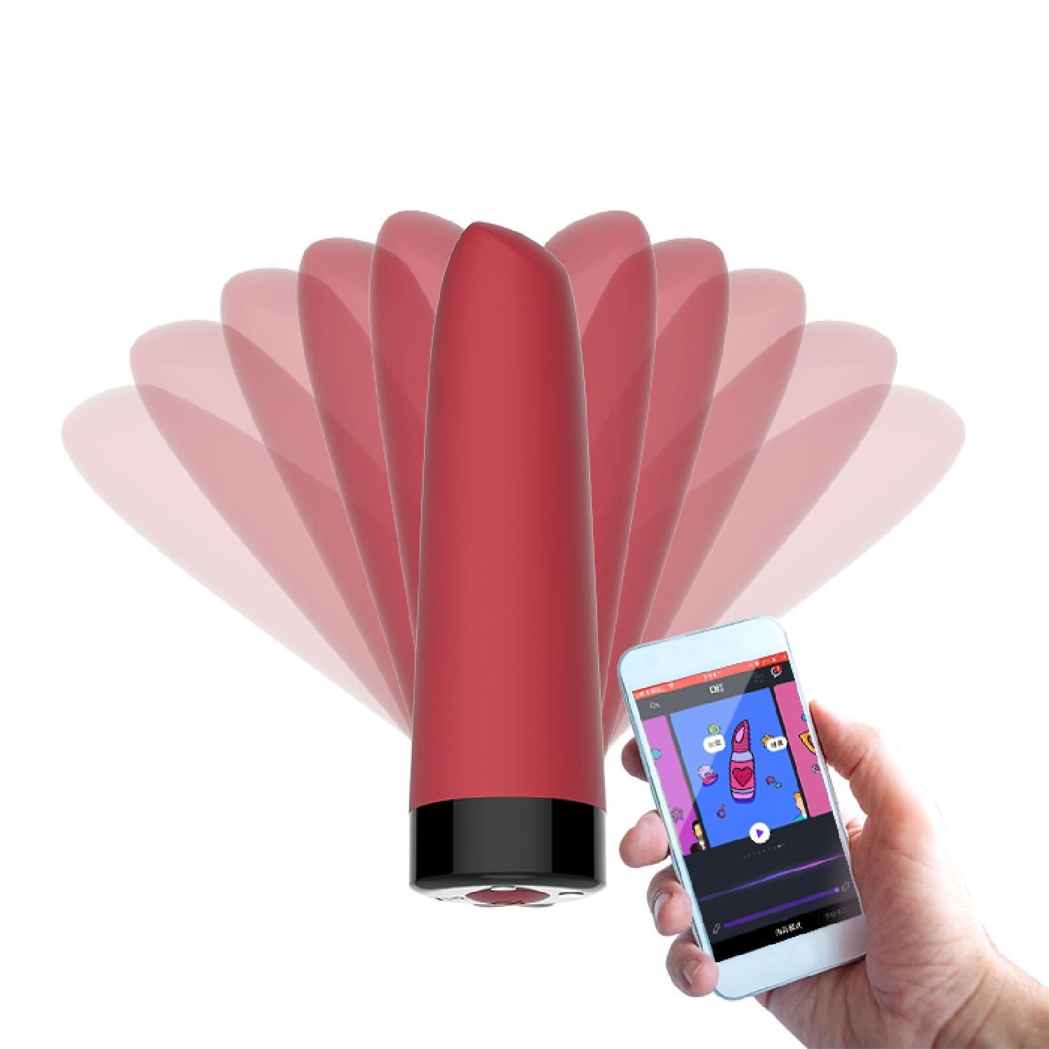 Mini vibrator Awaken controlat prin aplicația Magic Motion, USB din silicon