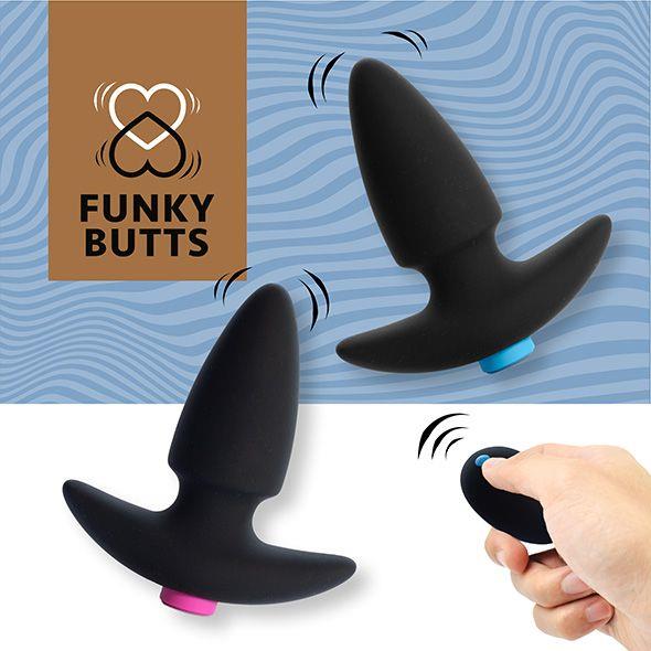 Set de dop anal vibrant FunkyButts FeelzToys cu telecomandă