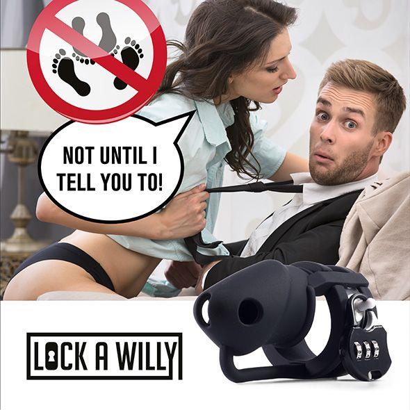 Centură de castitate din silicon Lock a Willy reglabilă