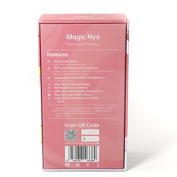Vibrator pentru chiloți Magic Motion Nyx cu control prin aplicație USB