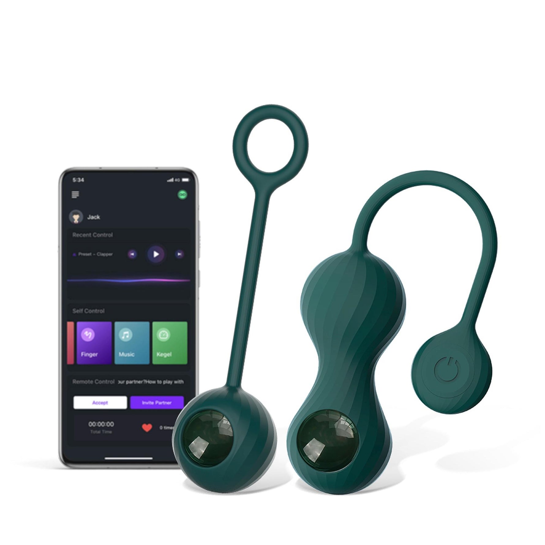 Bile Kegel Magic Motion Crystal Duo cu aplicație și greutăți