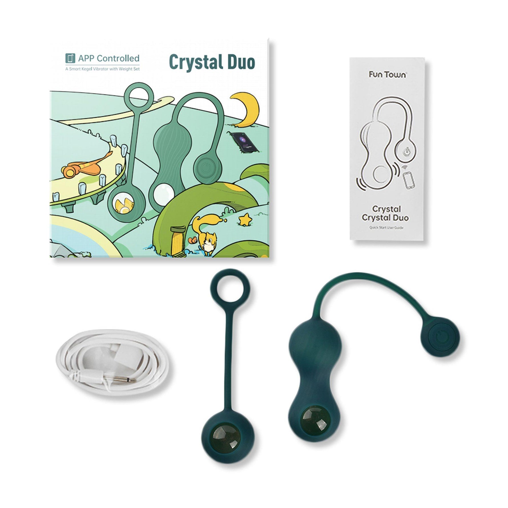 Bile Kegel Magic Motion Crystal Duo cu aplicație și greutăți