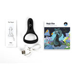 Inel pentru penis Magic Motion Rise cu aplicație, negru