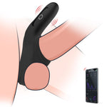Inel pentru penis Magic Motion Rise cu aplicație, negru