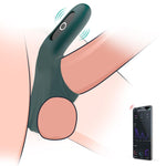 Inel vibrator Rise Magic Motion cu aplicație, verde