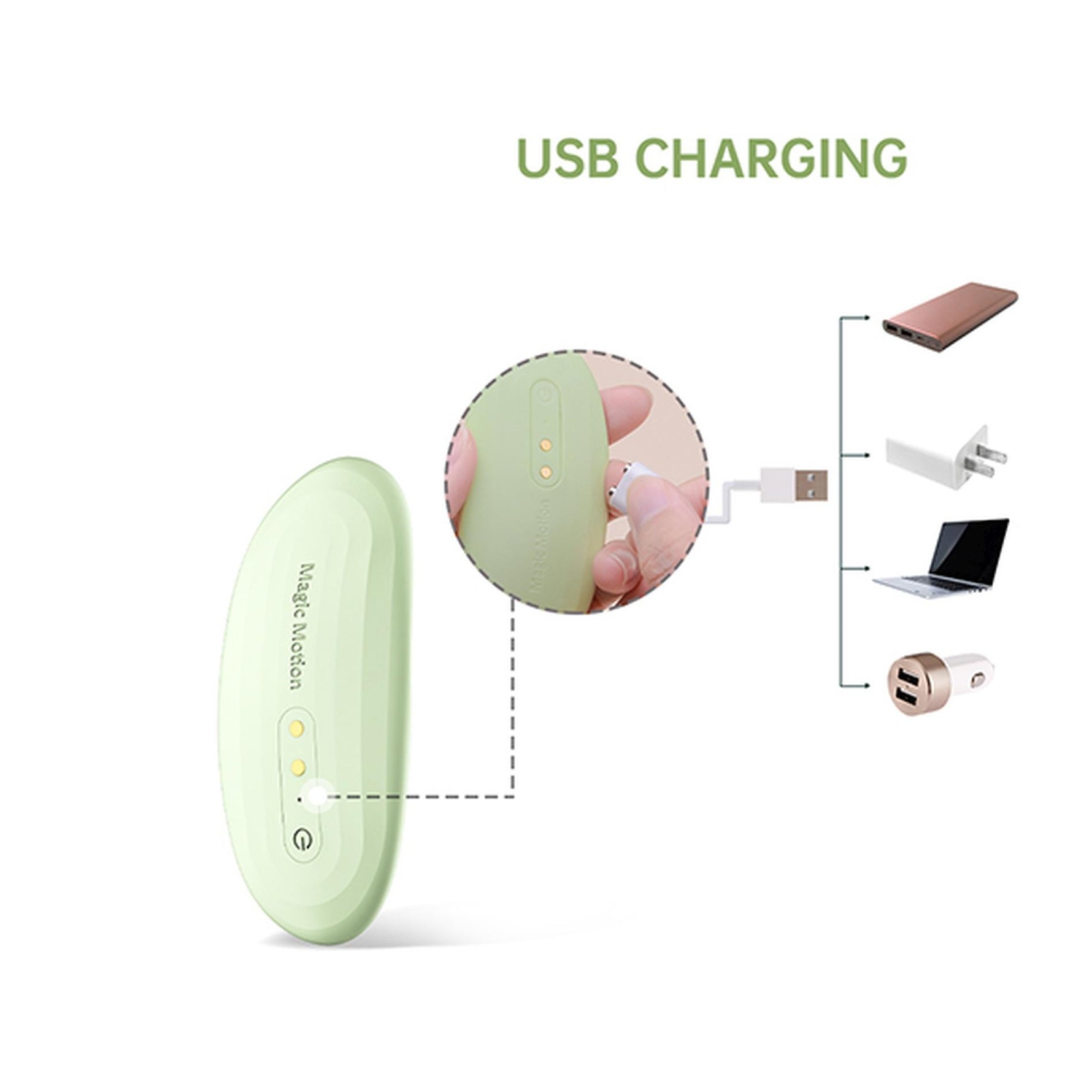 Vibrator Magic Motion Nyx Green controlat prin aplicație