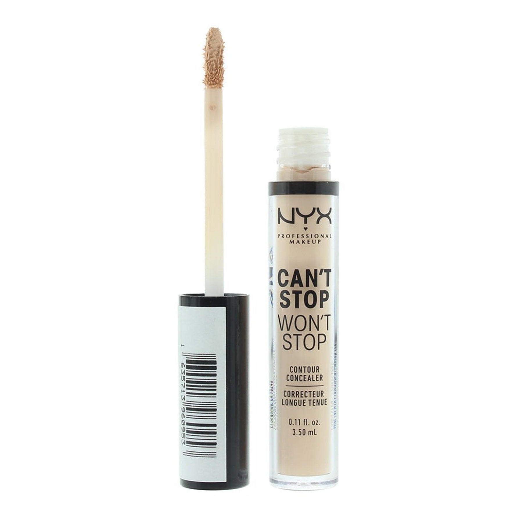 Nyx, Can't Stop Won't Stop, Corector lichid, Vanilie, 3.5 ml