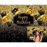 Banner Tip Fundal pentru Poze, Flippy, din Panza, 185 x 110 cm, Sfoara 6 m, Prindere in 4 Colturi, Negru/Auriu