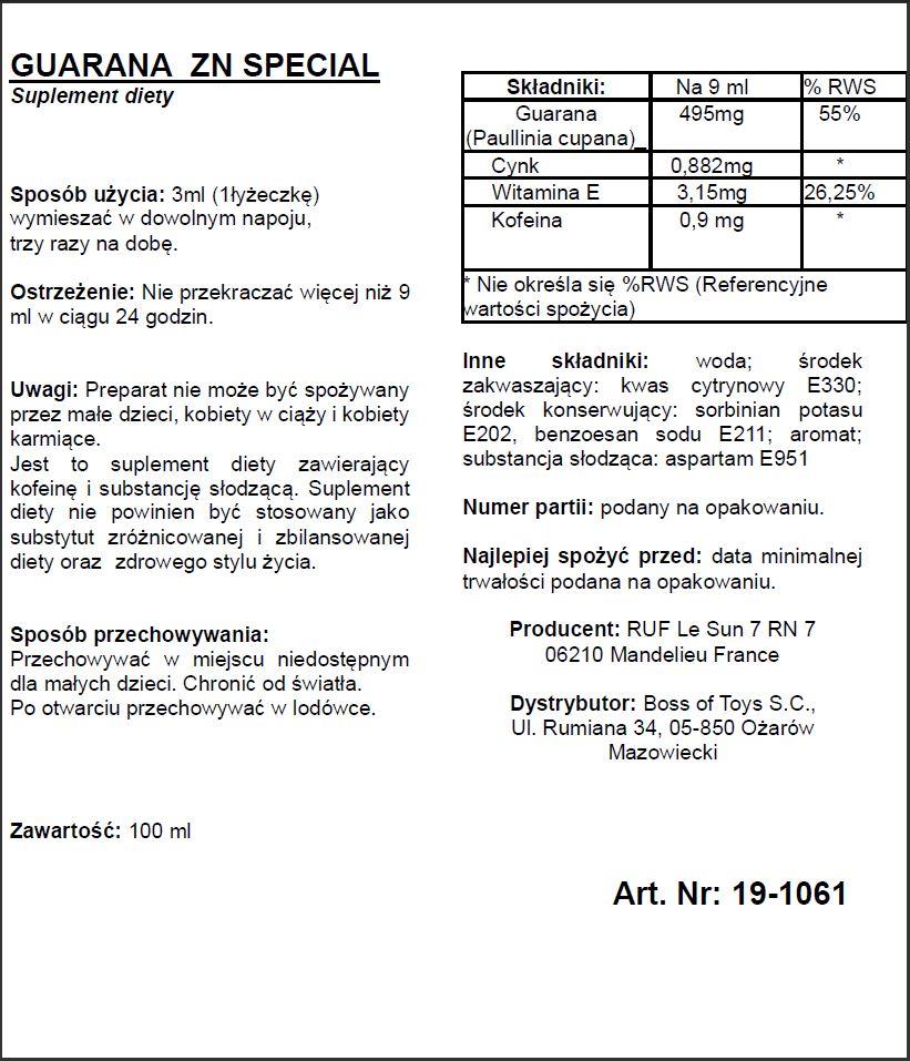 Extract de Guarana Ruf Stimulant 100 ml