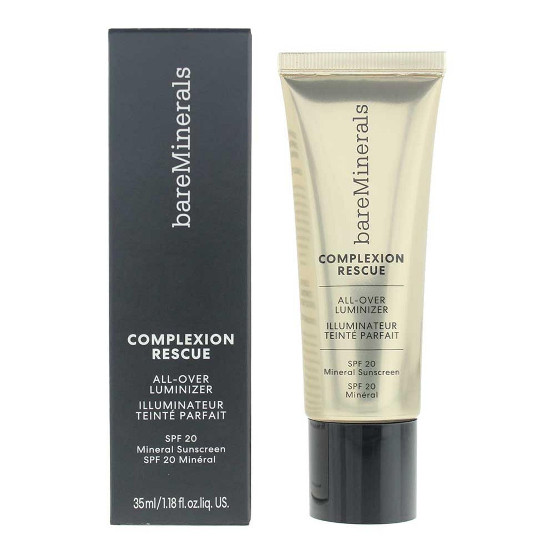 BareMinerals, Complexion Rescue, Iluminând, Iluminator lichid, Piersică aurie, SPF 20, Pentru față, 35 ml