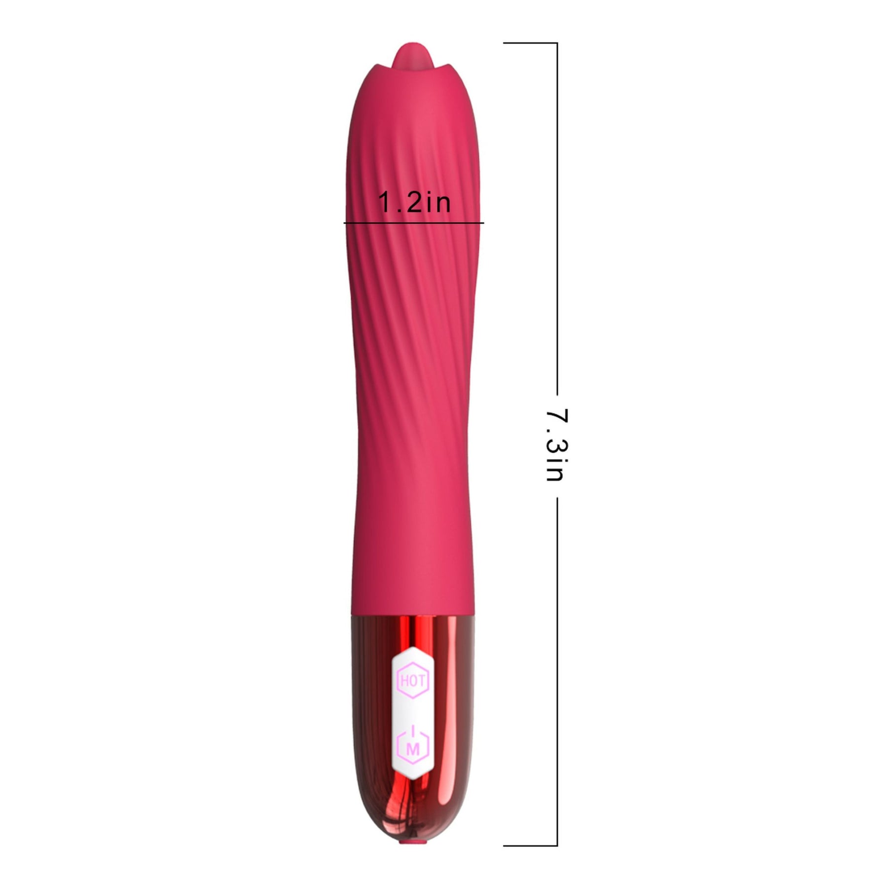 Vibrator din silicon încălzit cu USB Fox seria B cu limbă mobilă