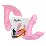 Vibrator Whistle Silicone pentru Punct G, Roz Deschis, USB, cu Telecomandă