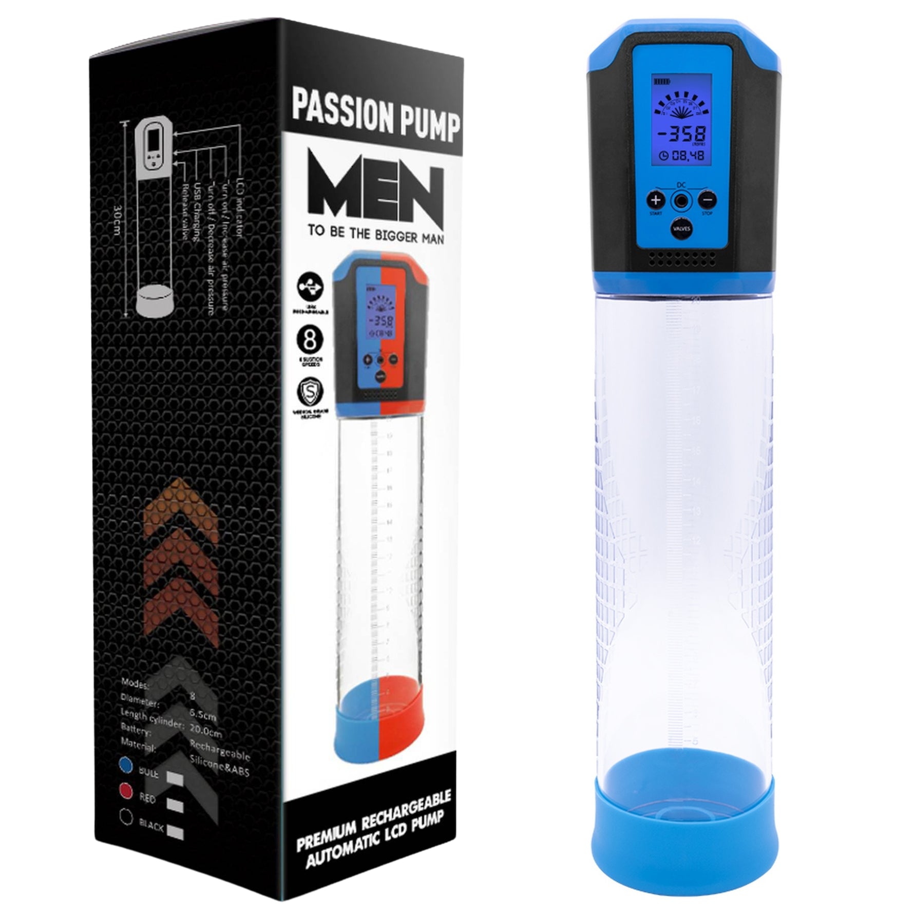 Pompă de vid electrică LCD reîncărcabilă Passion Pump Premium
