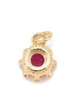 Charm pentru colier cu zirconii, placat cu aur 18K