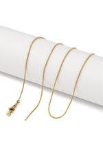 Colier tip lanț snake ajustabil, placat cu aur 18K