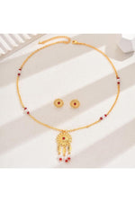 Set colier și cercei, Exotic, placat cu aur 18K