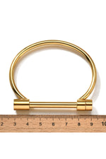 Brățară rigidă rotundă, placată cu aur 18K