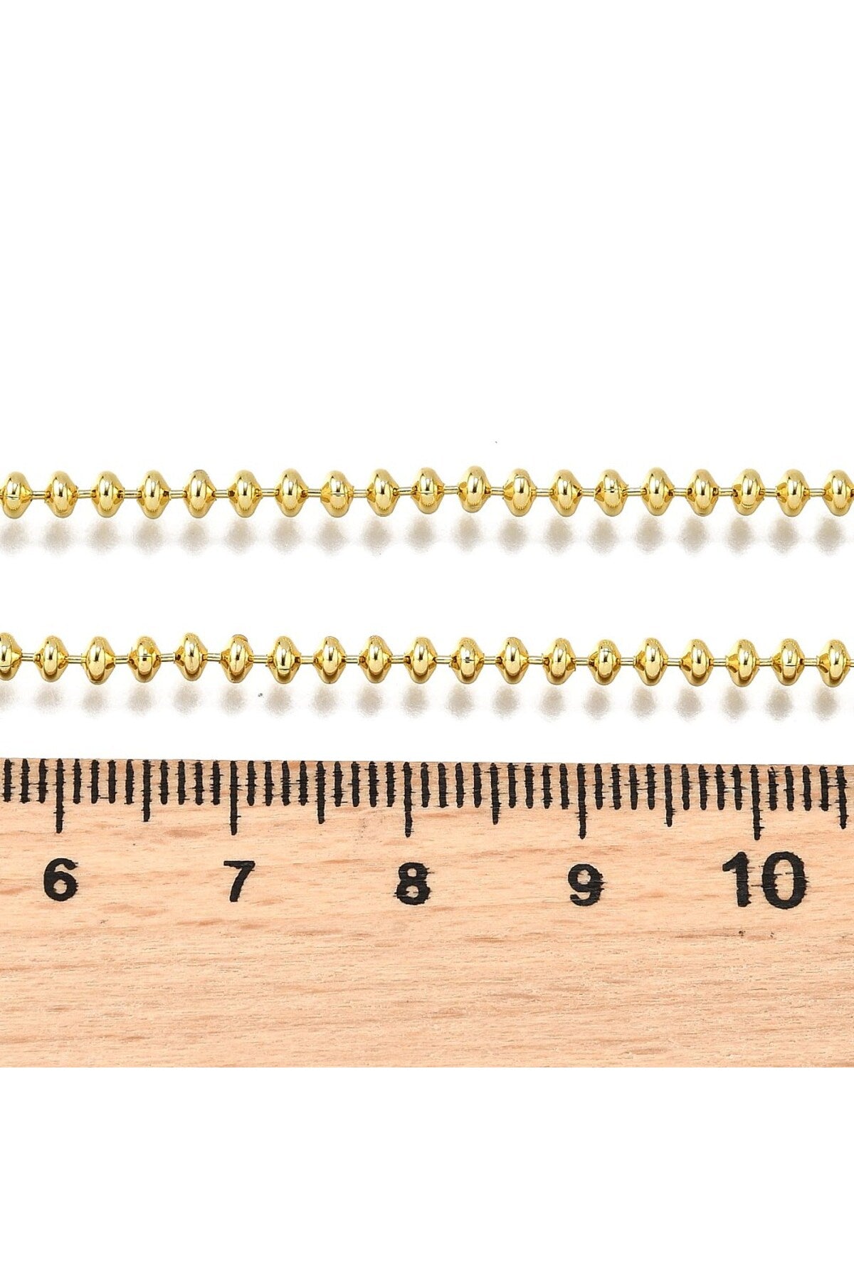 Colier cu zale rotunde, placat cu aur 18K