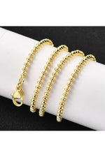 Colier cu zale rotunde, placat cu aur 18K