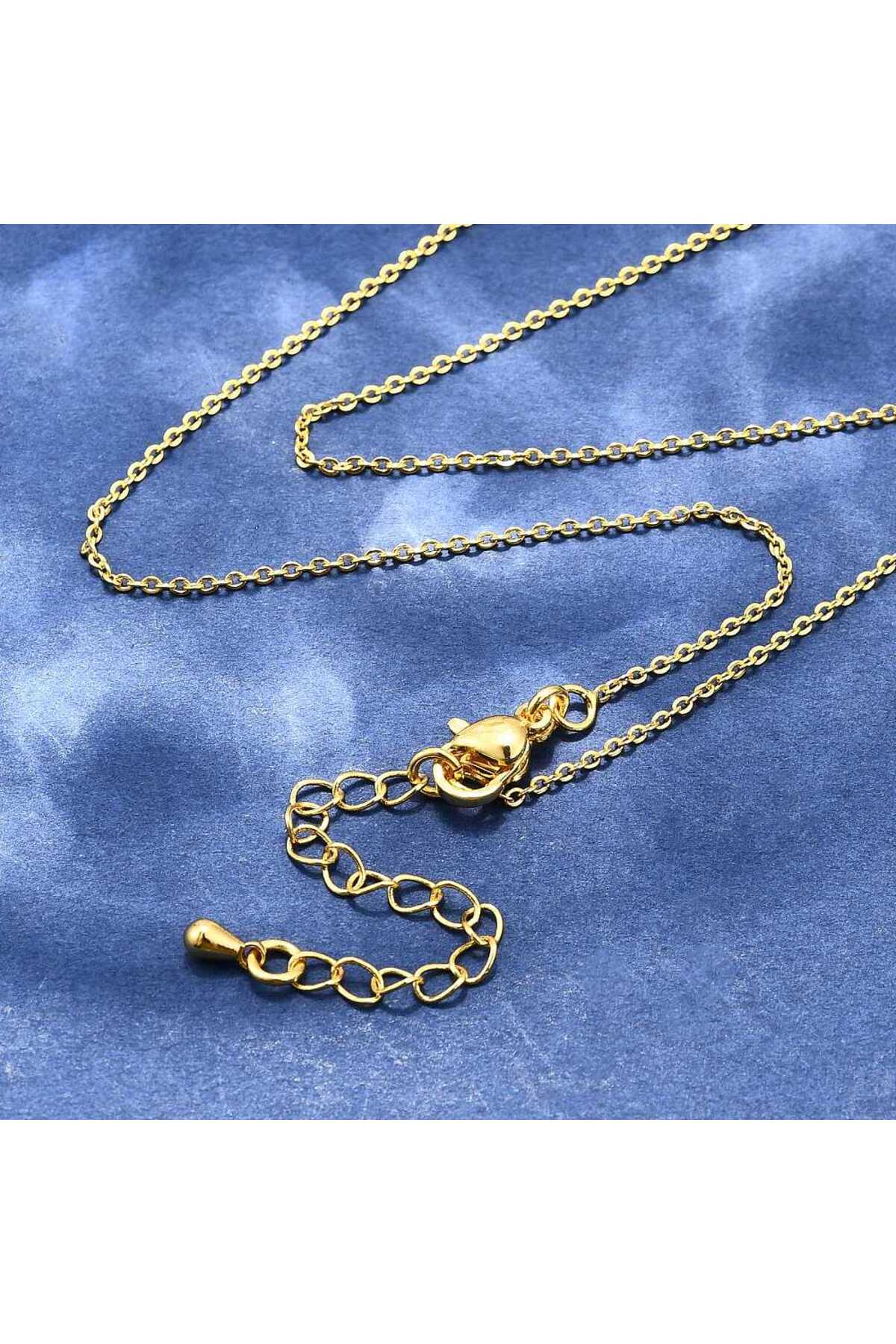 Colier tip lanț simplu, placat cu aur 18K