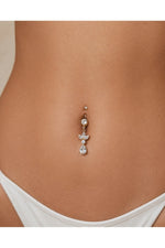 Cercel piercing pentru buric placat cu aur de 18K
