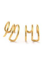 Cercel piercing pentru nas, model U, placat cu aur de 18K