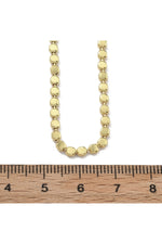 Colier cu zale plate rotunde, placat cu aur 18K