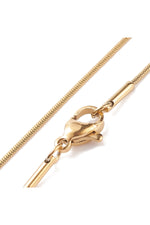 Colier tip lanț snake pătrat, placat cu aur 18K
