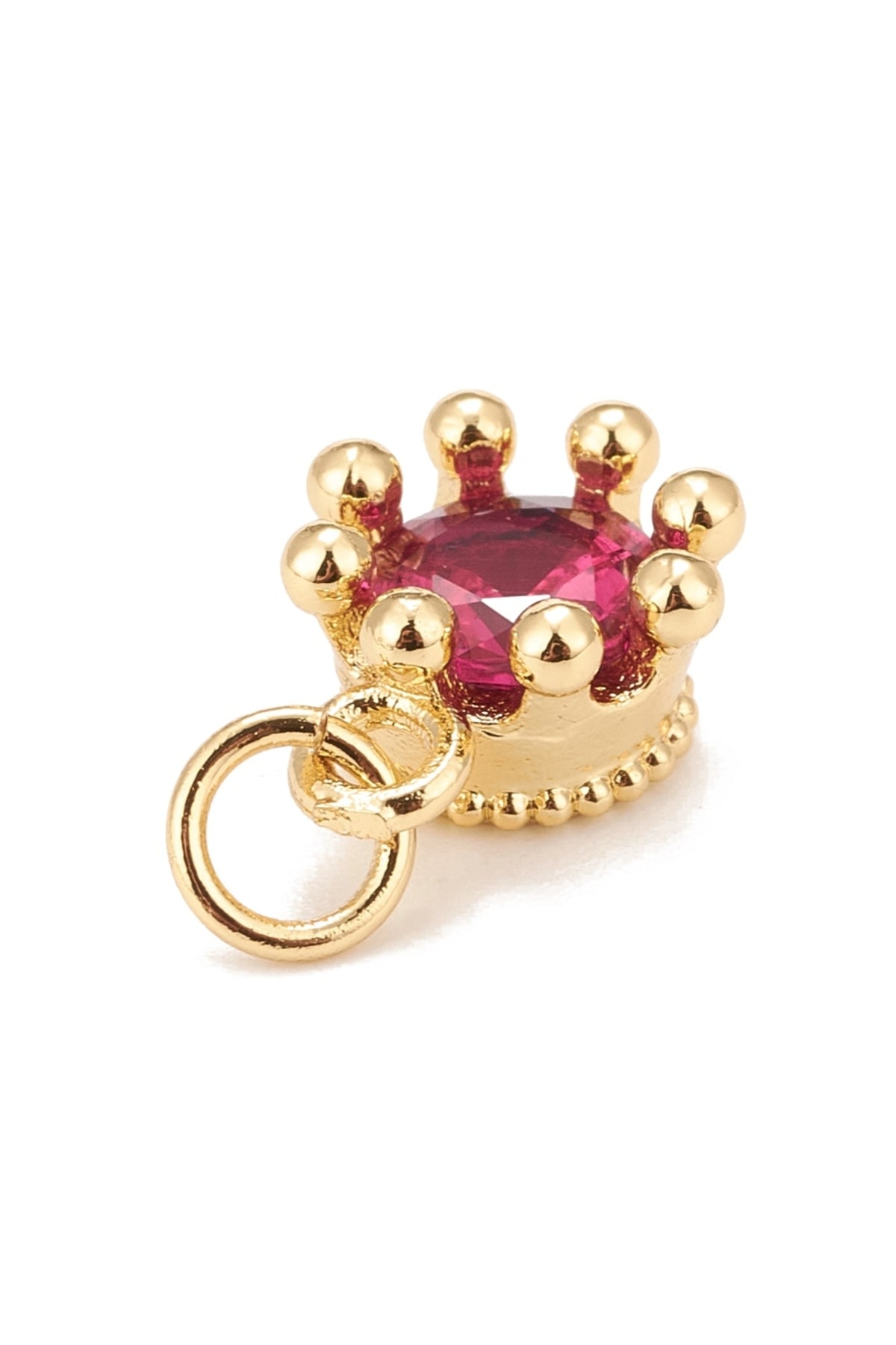 Charm pentru colier cu zirconii, placat cu aur 18K