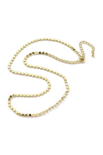 Colier cu zale plate rotunde, placat cu aur 18K