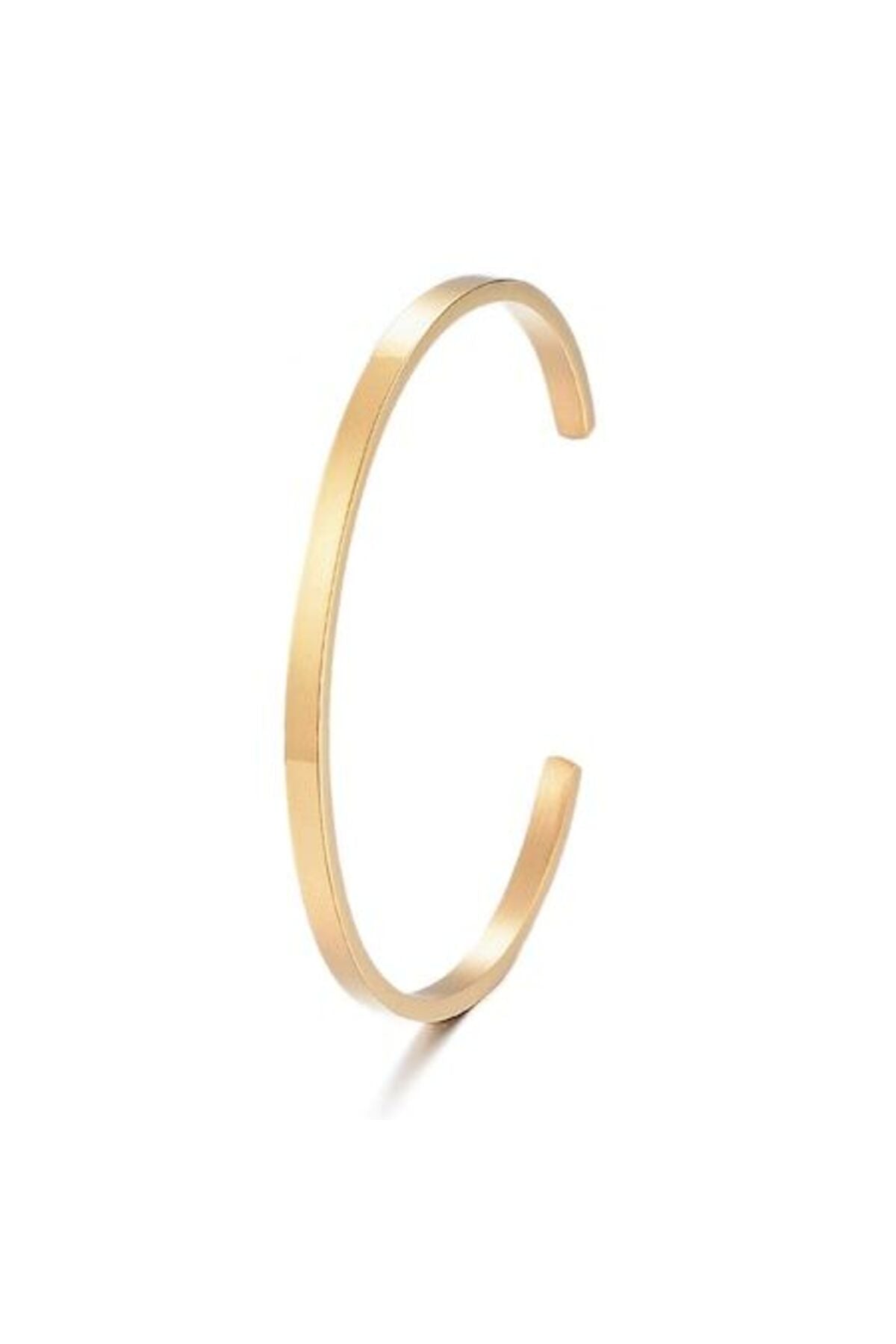 Brățară manșetă minimalistă, placată cu aur de 18K