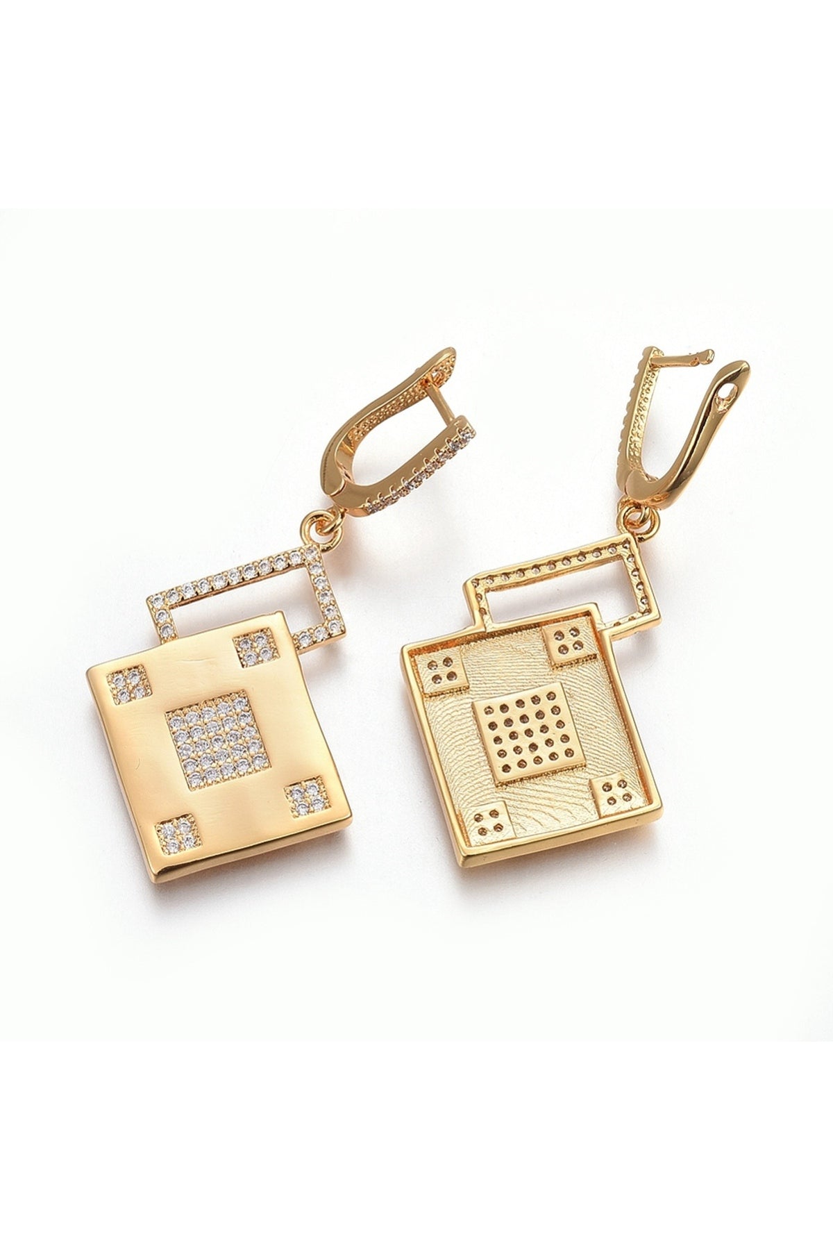 Set pandantiv și cercei, placat cu aur 24K